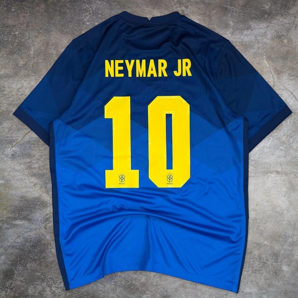 Nike 2020 Brazil Away Neymar Jr Soccer Jersey Men's Size Large Futbol Sportswear